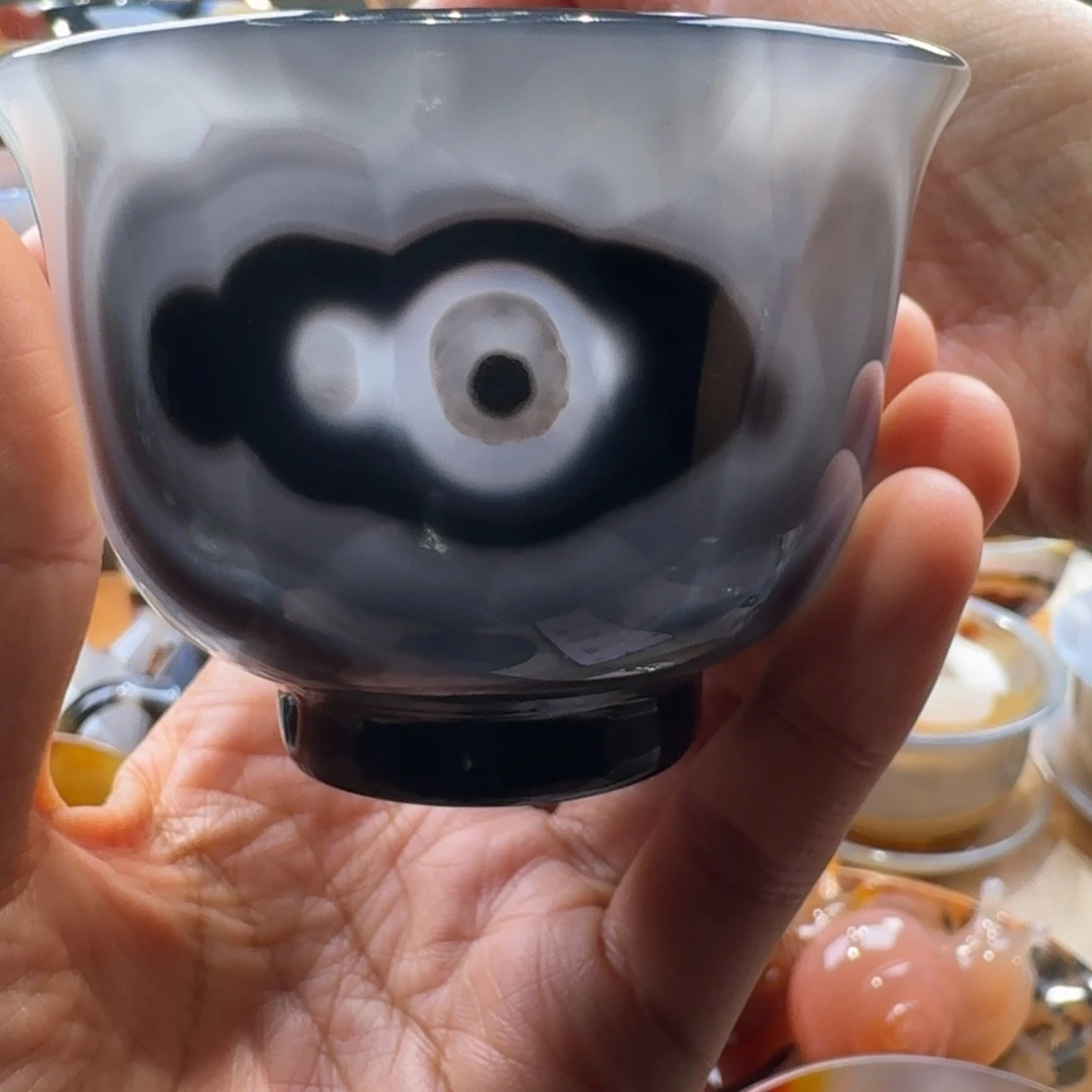 天***乐玛瑙/玉髓未镶嵌玛瑙茶杯