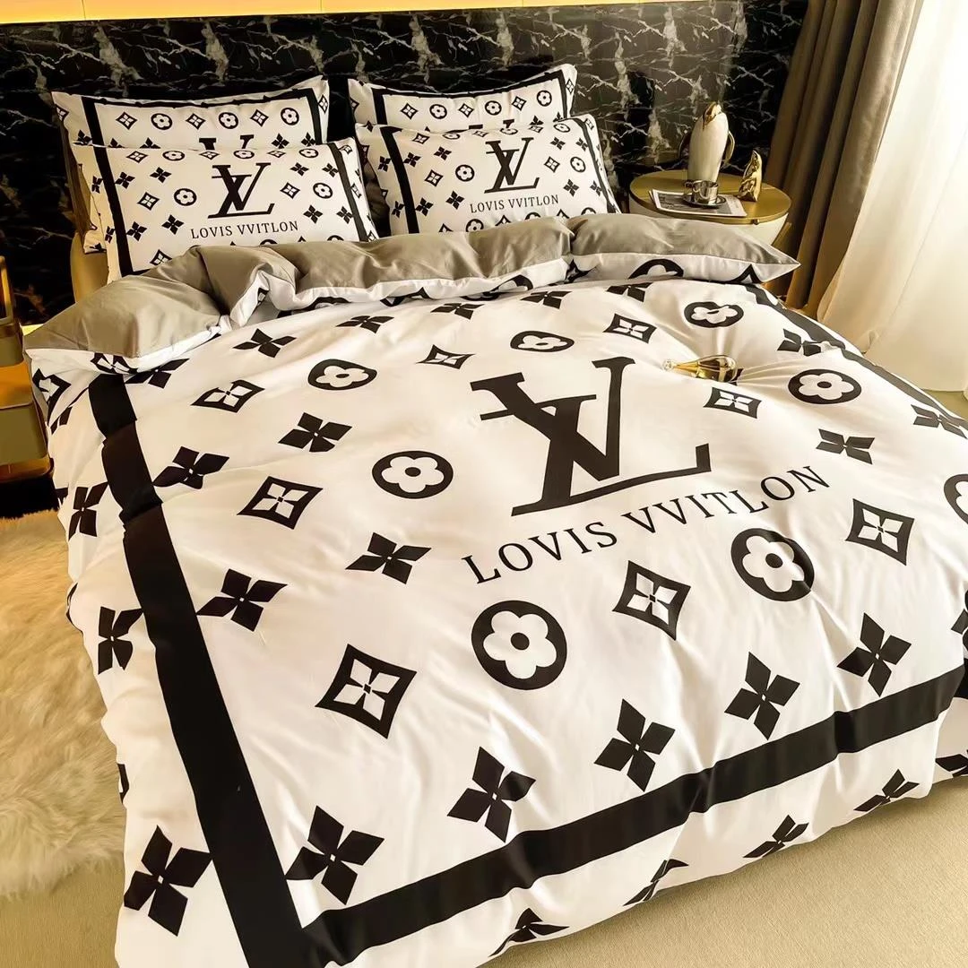 纯棉全棉四件套白色高级简约家纺夏季轻奢床上用品床单被套高档