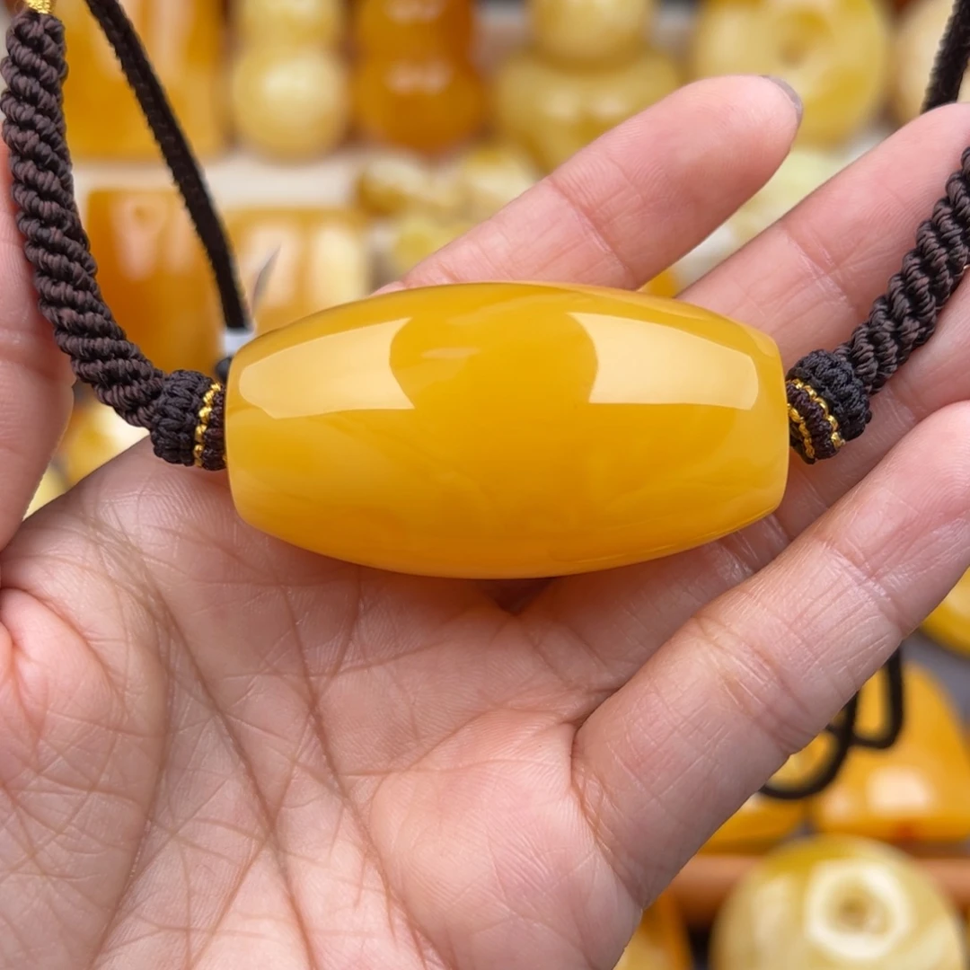 琥珀颈饰未镶嵌纯天然琥珀蜜蜡无优化