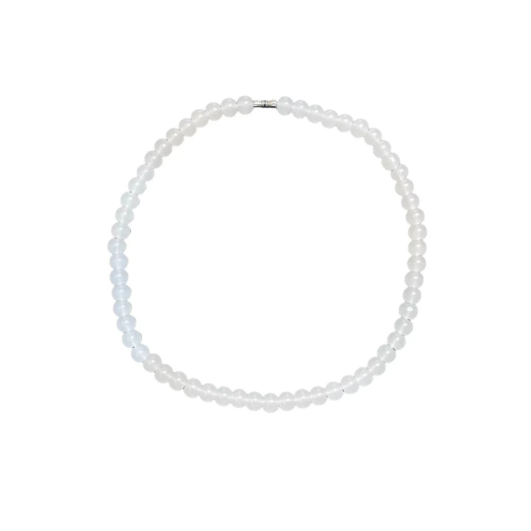 极光白珠项链 I10-01