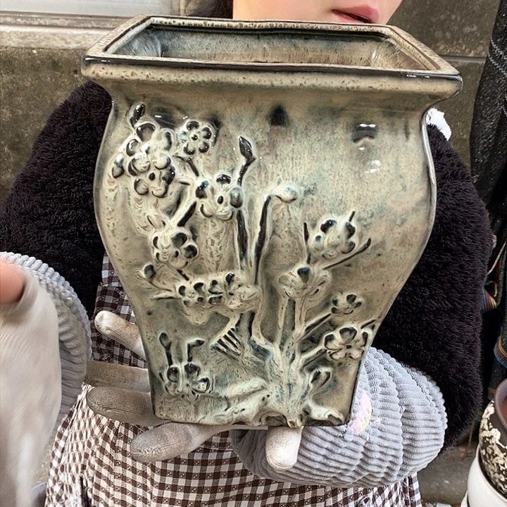 紫砂花盆正品口20高24