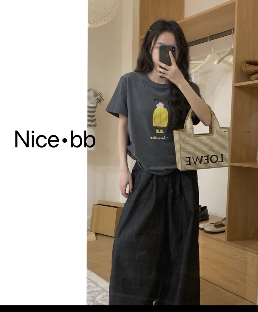 【小黄人】#夏季韩版风正肩短袖T恤女舒适气质显瘦百搭