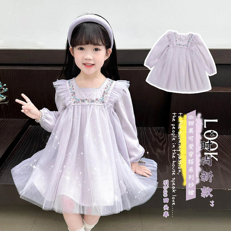 夏季新款洋气女童卡通森系儿童连衣裙时尚韩版气质公主裙清爽透气