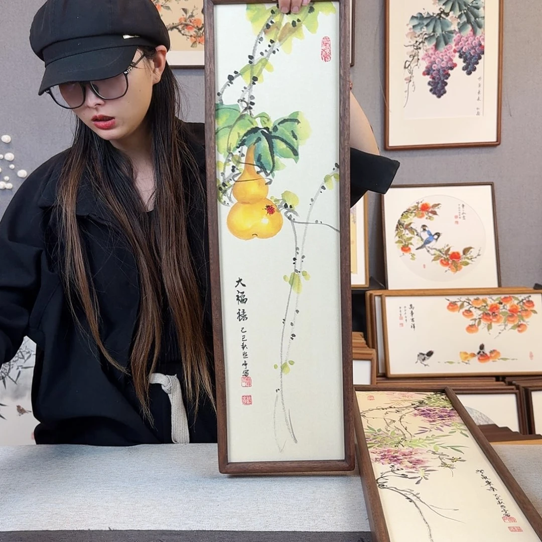 国画纯手绘作品：20*70