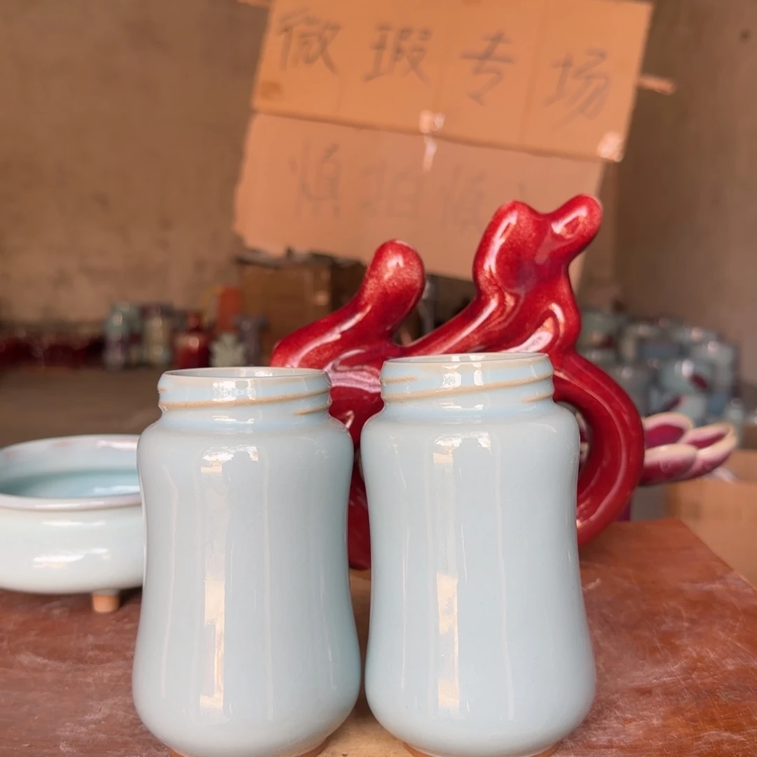 摆件郑家钧窑摆件微瑕