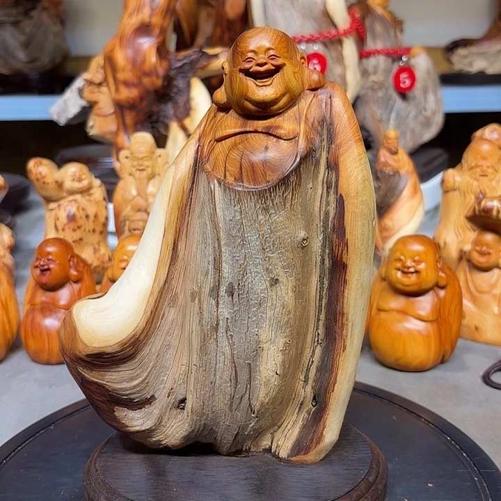 柏木太行崖柏弥勒佛