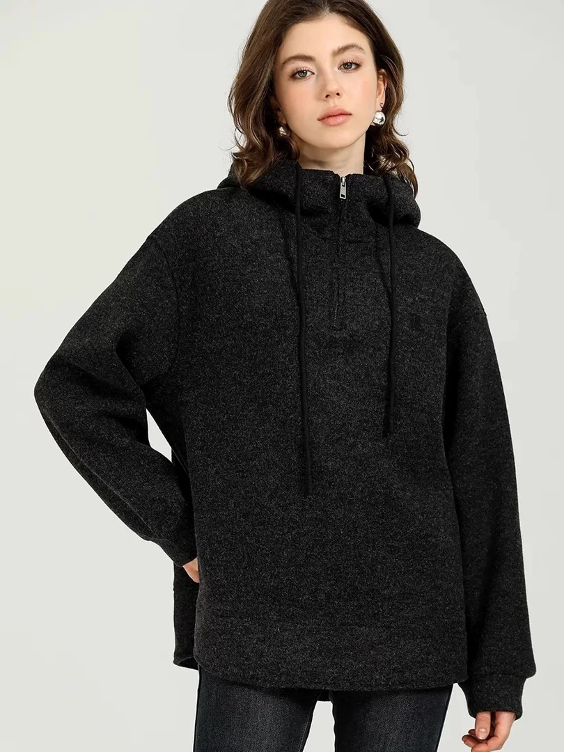 2024新款加厚加绒假两件打底卫衣8660