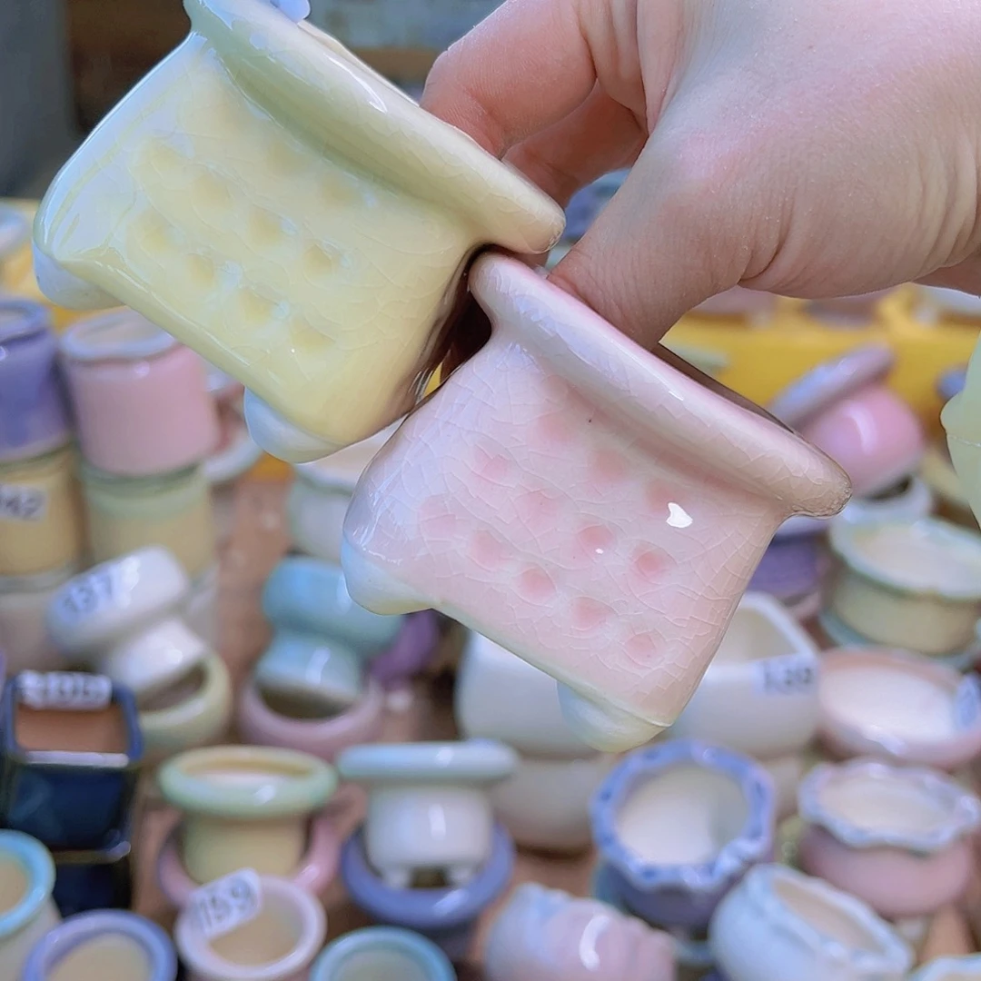 红陶陶瓷花盆当场满12包邮