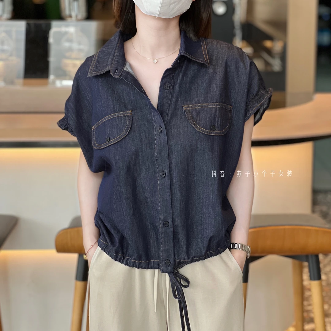 苏子自制【牛仔飞袖外套】小个子夏季薄款韩版时尚设计感水洗外套