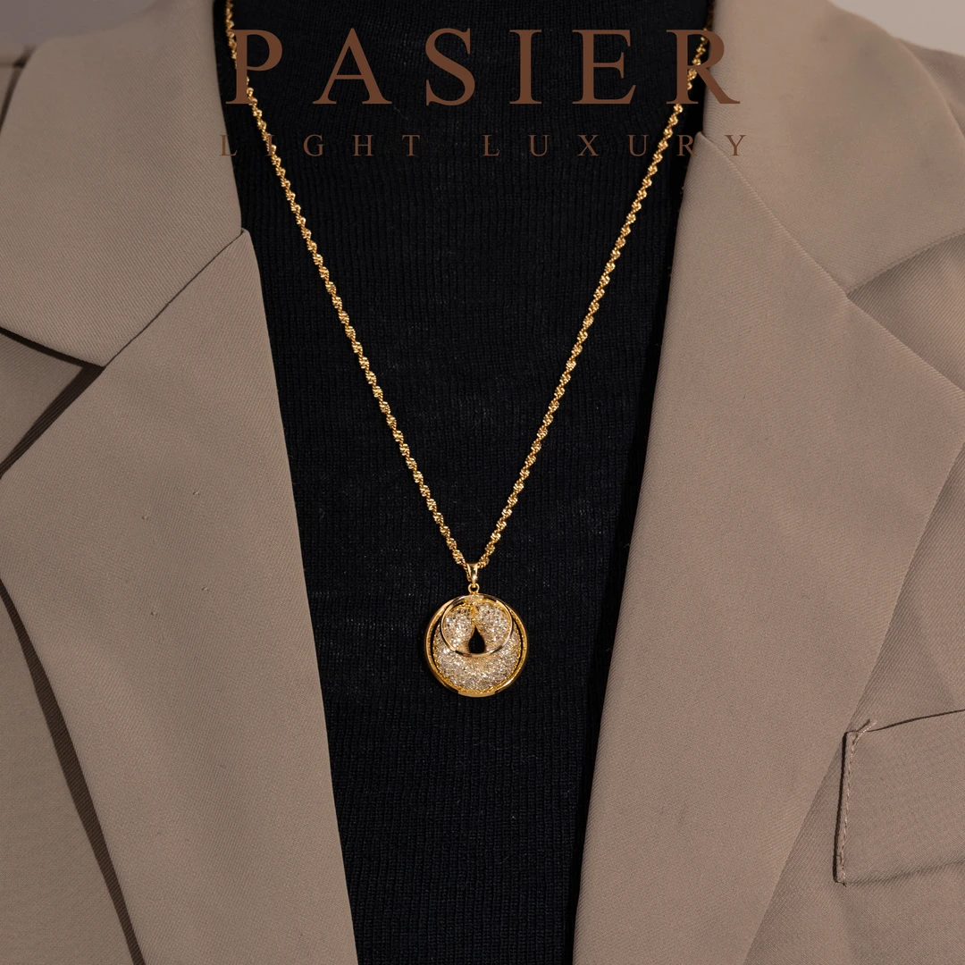 铜合金合成锆石项链 铂思亚  项链 [琳琅]BD8071