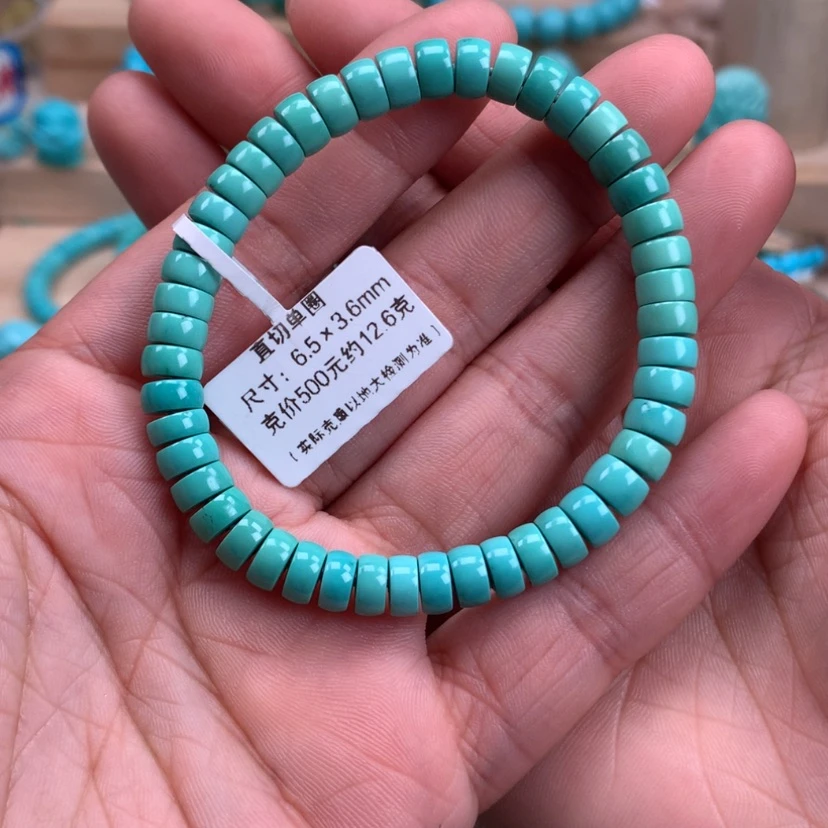 【闪购商品】绿松石直切手串6.5mm未镶嵌