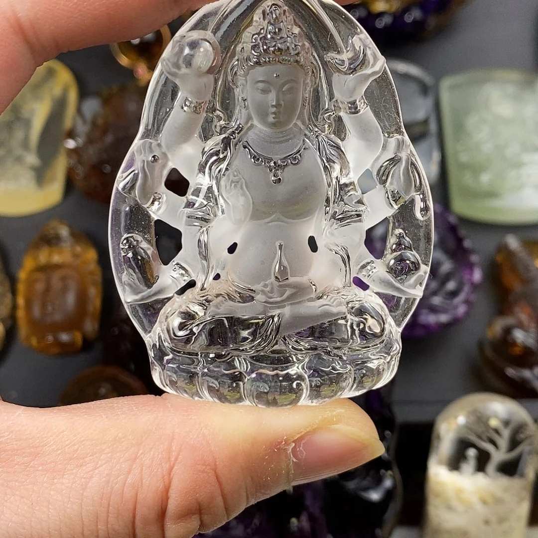 水晶天然水晶吊坠未镶嵌爱****?