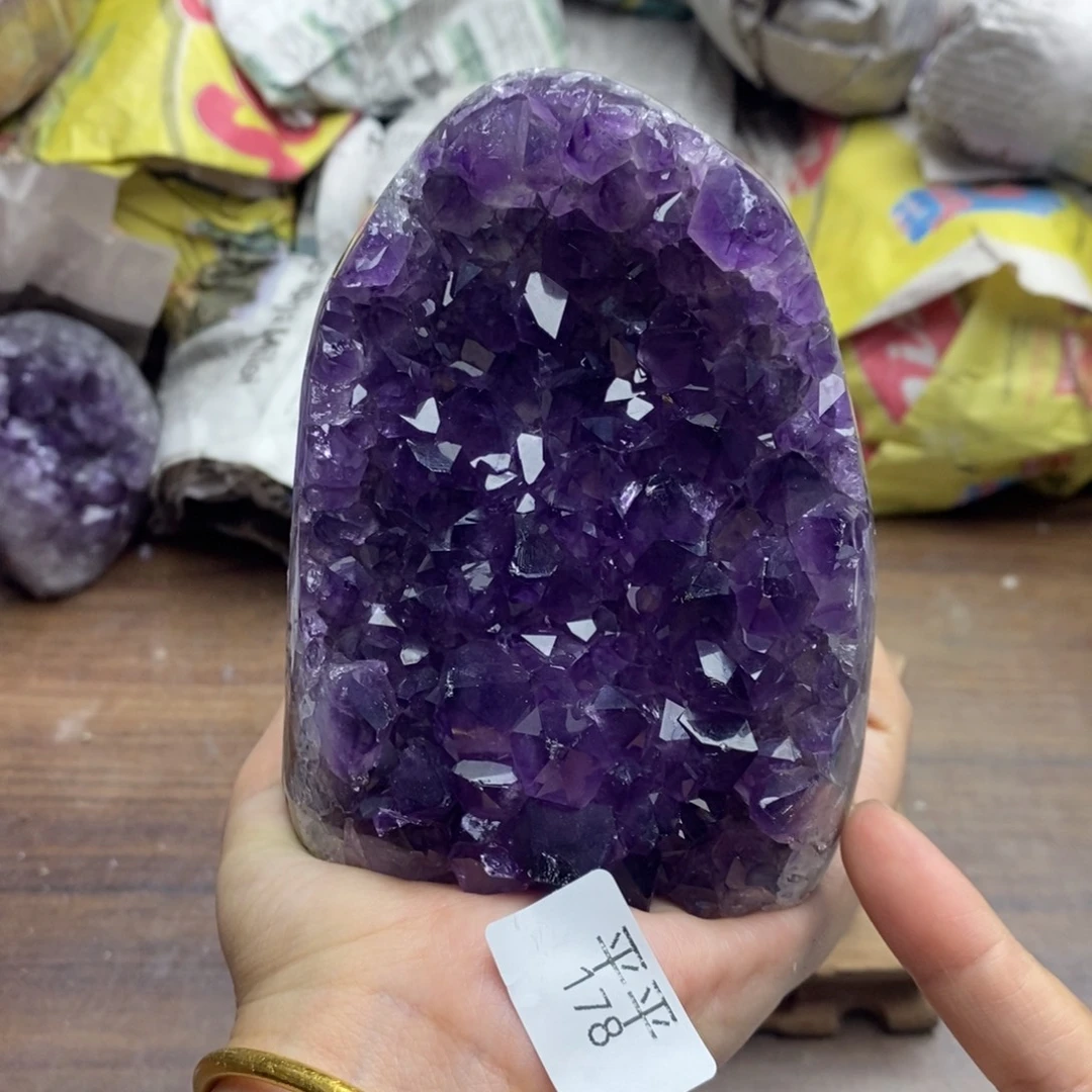 紫晶珠宝半成品未镶嵌