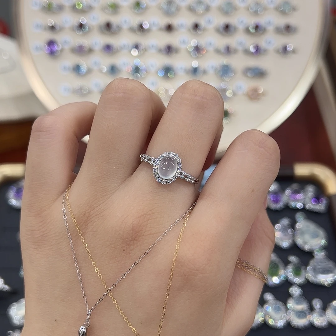 甜***儿蛇纹石玉银S925镶嵌饰品