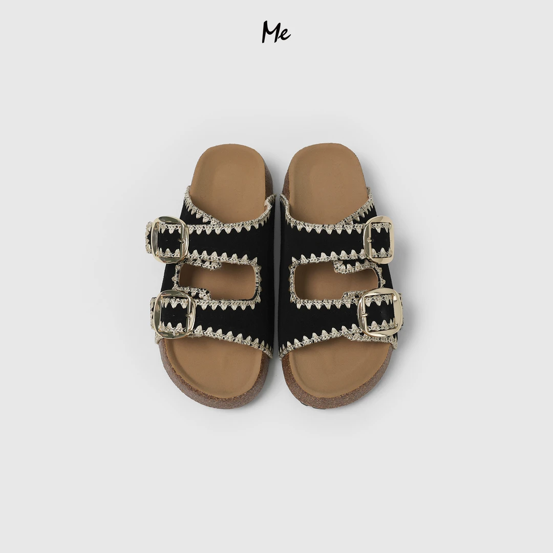 ME【波嬉勃垦凉拖】重磅小牛皮久穿不累百搭时尚休闲鞋子MESS4590