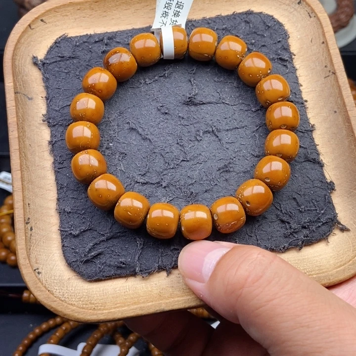 紫金鼠手串12mm黄金甲短轴