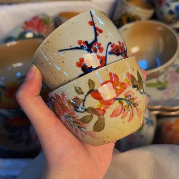 瓷片手工手绘细微不一样