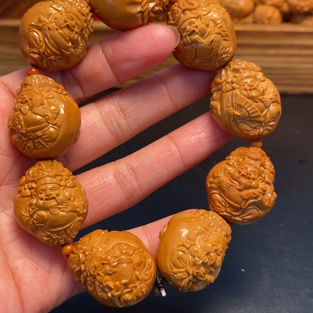 橄榄核手串/手链钱袋财神