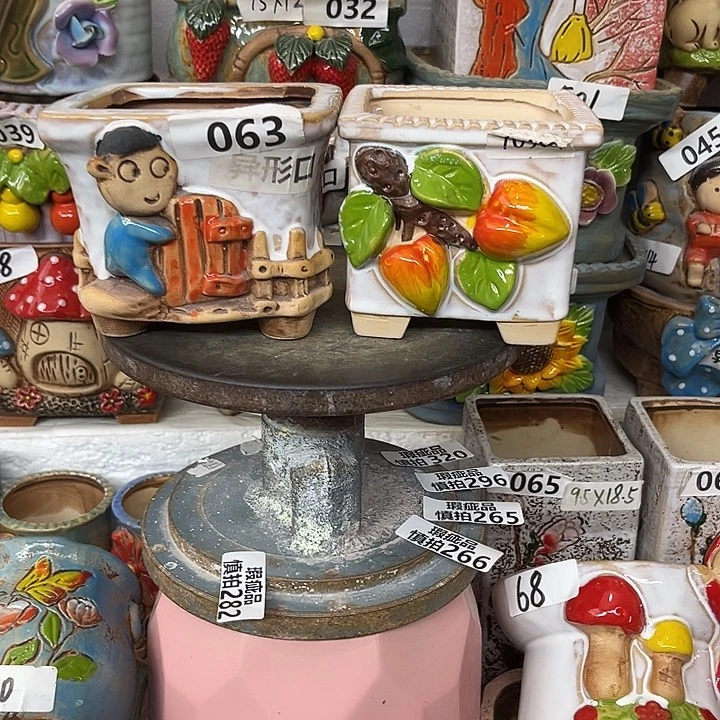 粗陶材质多肉花盆