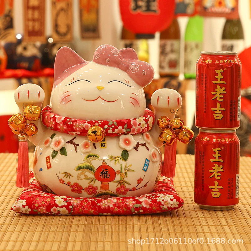 招财猫存钱罐摆件开业生意兴隆大号陶瓷家居客厅礼物储蓄罐办公室