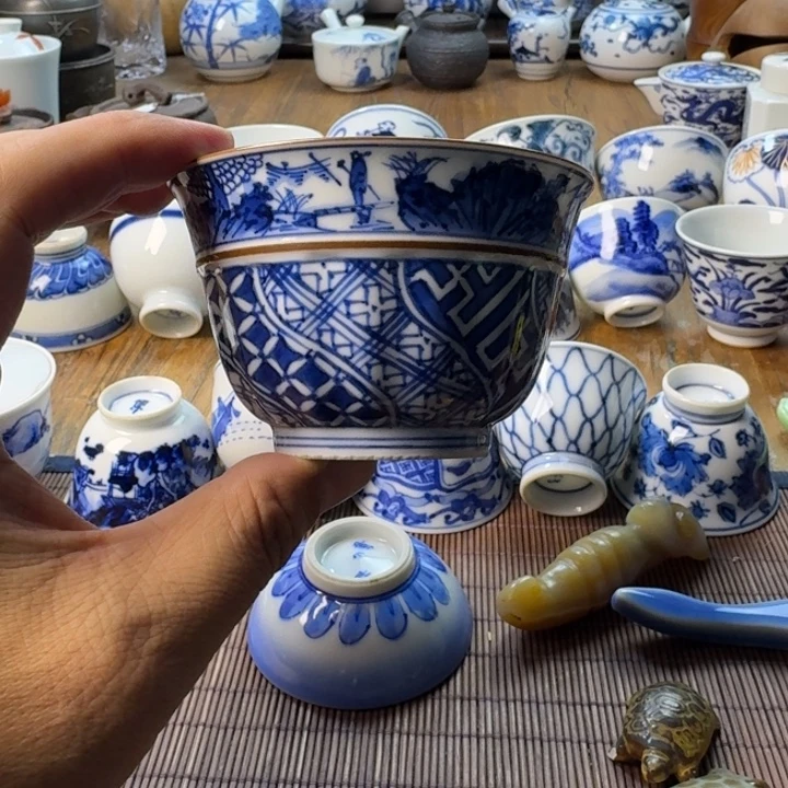 青花瓷器杯子茶具