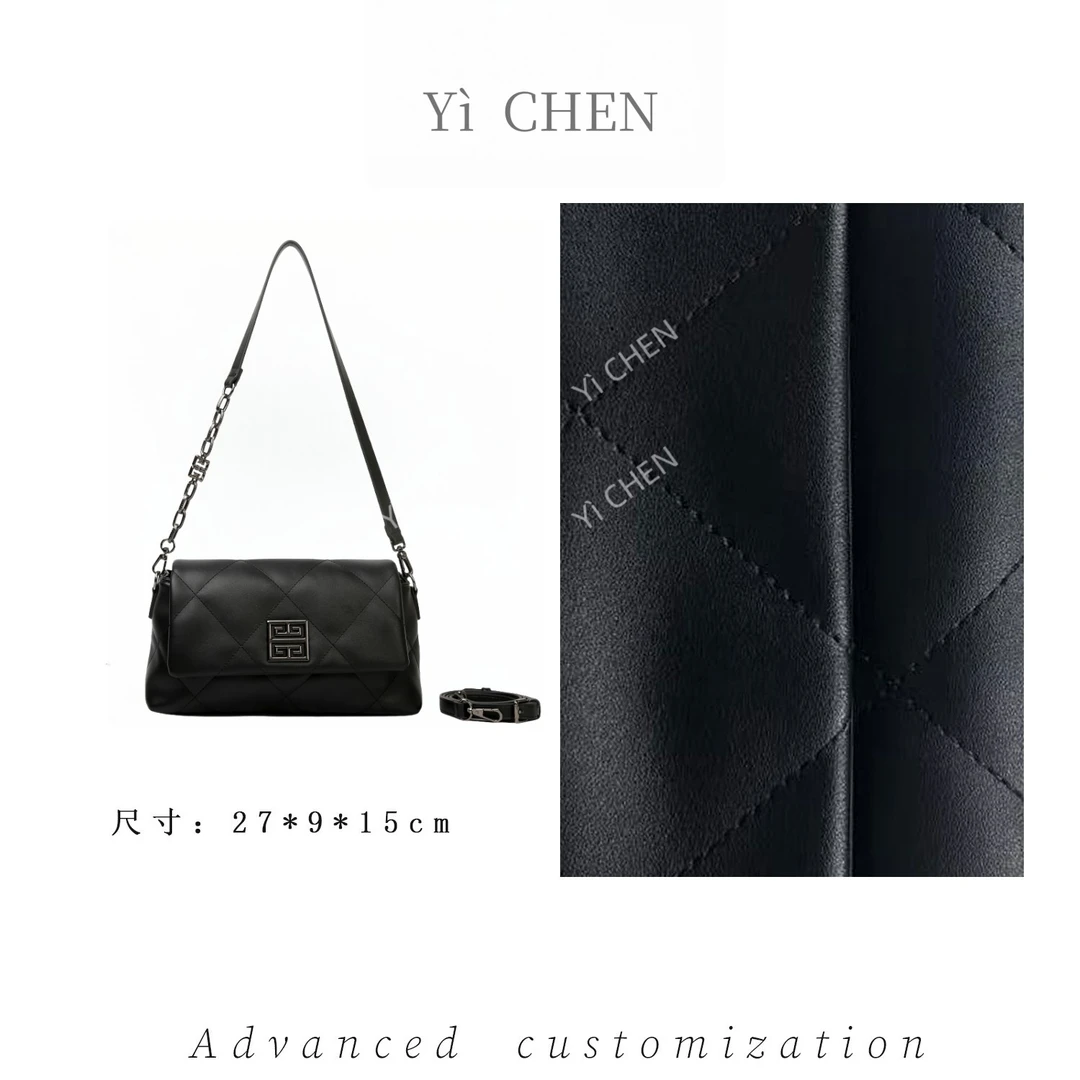 【Yì CHEN】SKL-7733-黑色 简约时尚女士新款轻奢单肩斜跨包