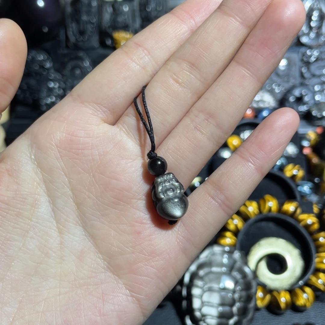 香***妆黑曜岩未镶嵌吊坠(赠链)