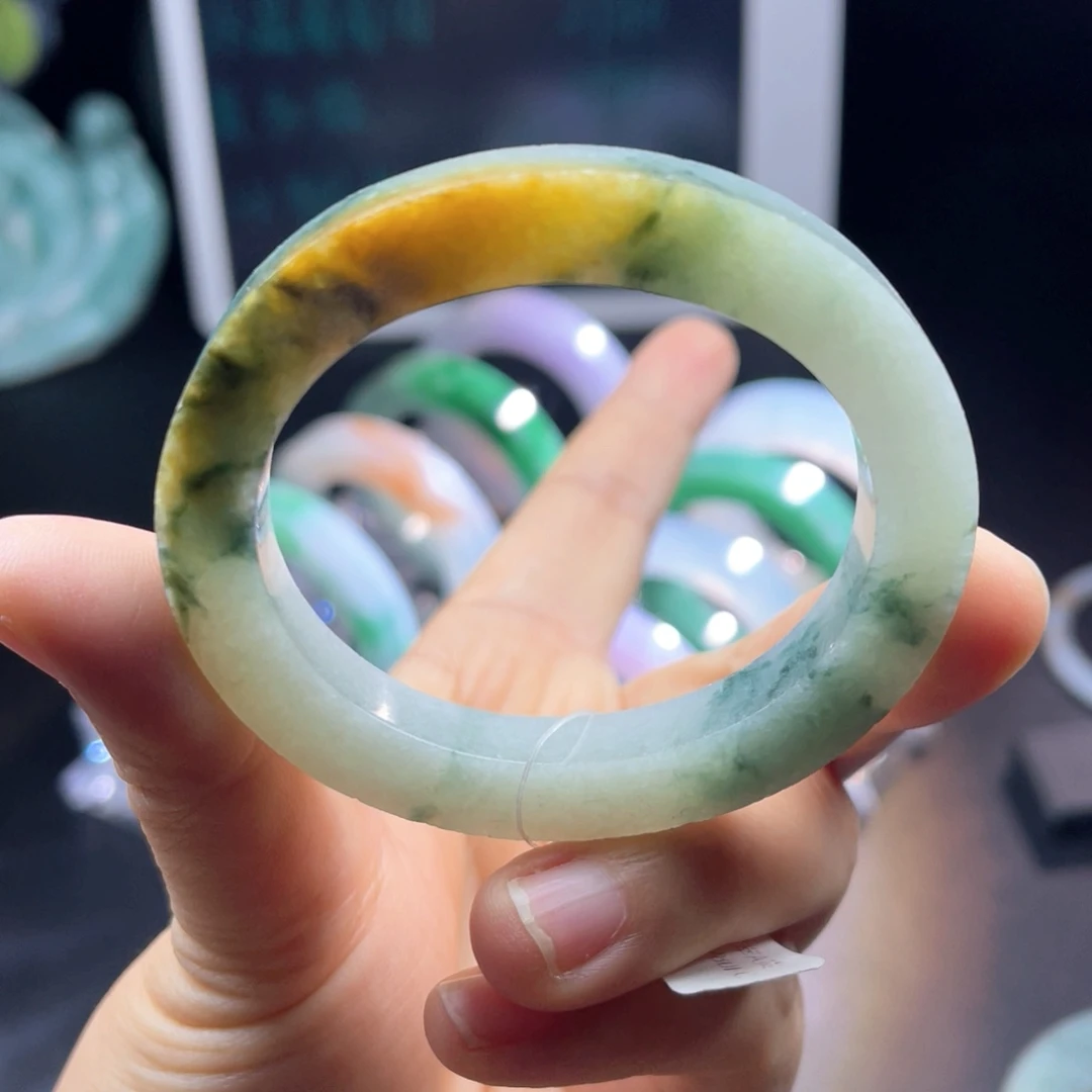 未镶嵌天然翡翠手镯定制定制翡翠