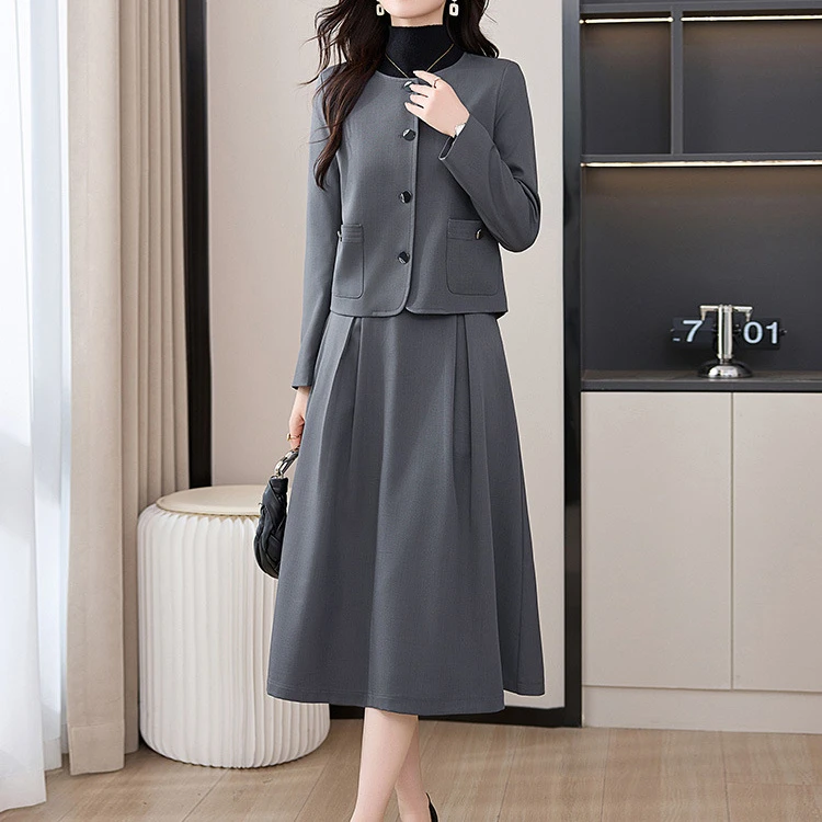 一整套入秋穿搭小香风职业套装裙2025新款女装时尚减龄两件套裙