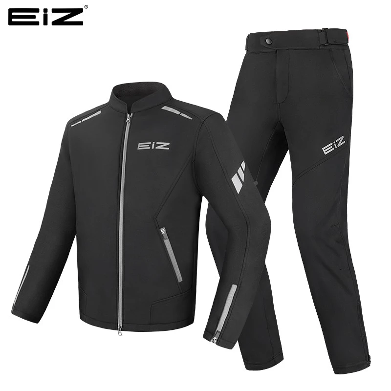 EIZ摩托车骑行服机车赛车防风防摔冬四季防泼水保暖通勤套装男女