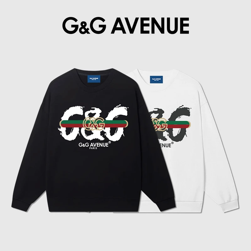 法国G&G AVENUE轻奢经典logo卫衣休闲圆领卫衣男女同款-GW2423045