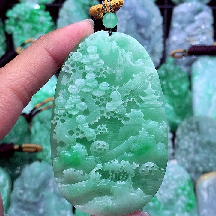 翡翠未镶嵌吊坠(不含链)
