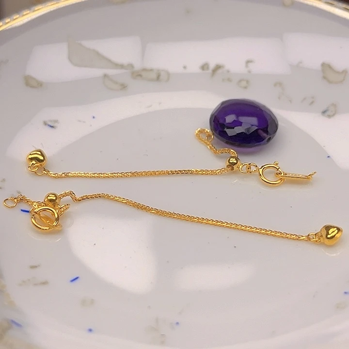 银S925镶嵌颈饰紫晶紫晶925镶嵌76