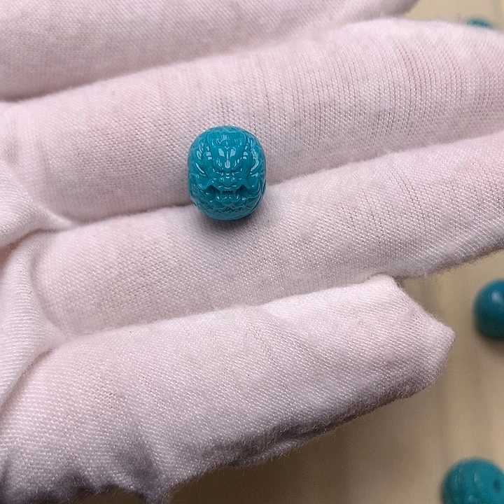 绿松石未镶嵌绿松石龙鼓珠11.2