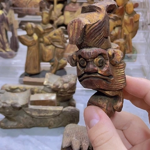 香榧木踏**舟一个孤品木雕20