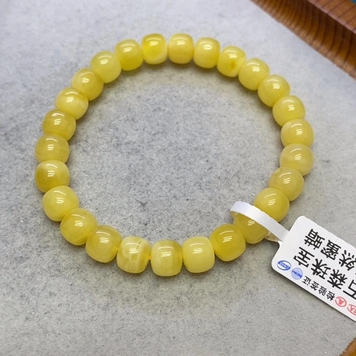 蜜蜡裸石未镶嵌手串