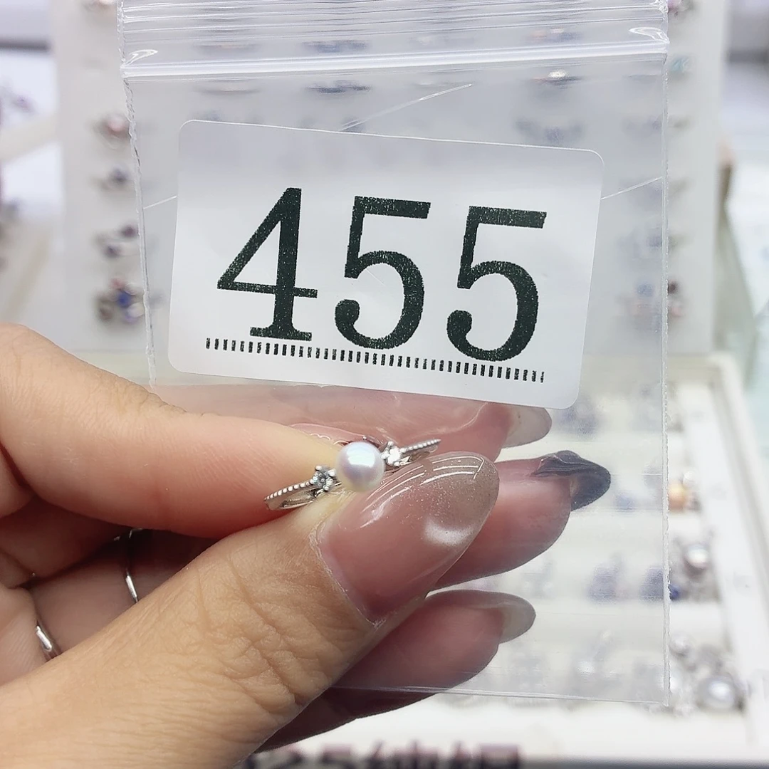 会***会银S925镶嵌淡水珍珠珠宝奇石455