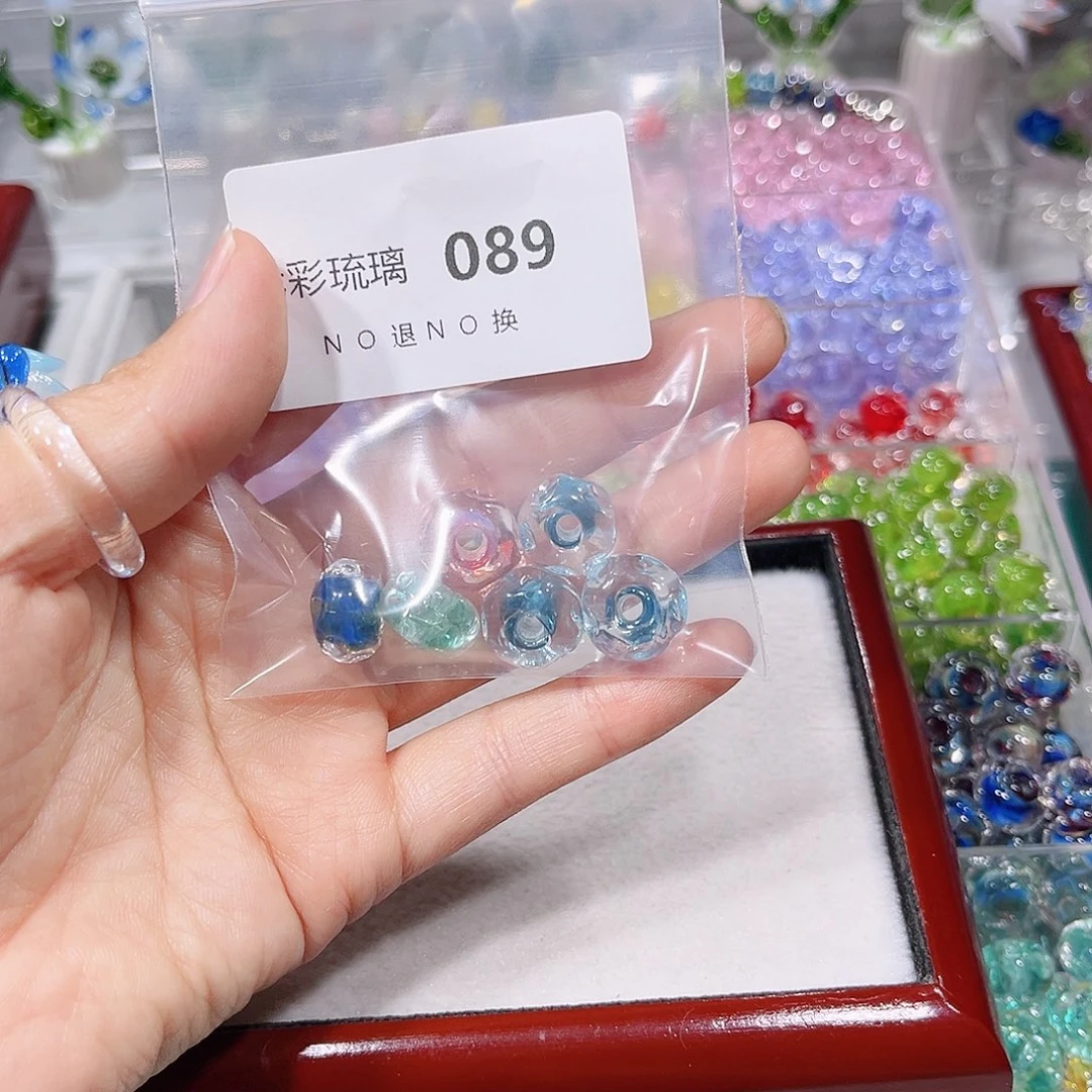 玻璃颈饰89串珠六个