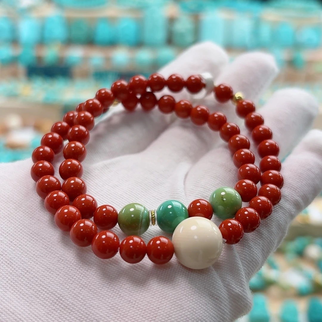 绿松石18K金镶嵌珠宝奇石