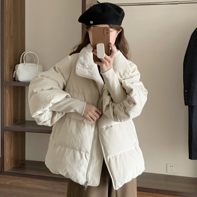 小个子短款百搭加厚韩版冬季面包服ins小众设计感外套棉衣棉服+20