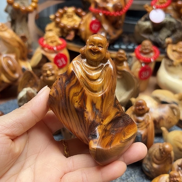 柏木太行崖柏手把摆件