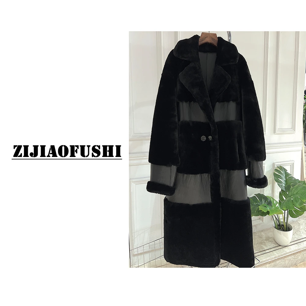 长款真皮皮毛一体冬装外套ZJPZ-F2332