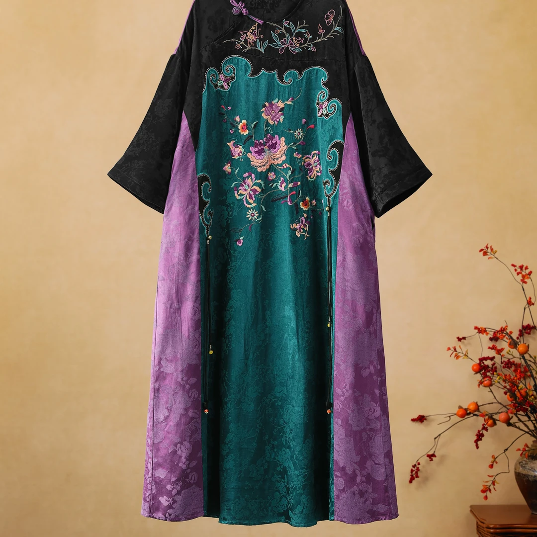 民族风刺绣连衣裙25q449