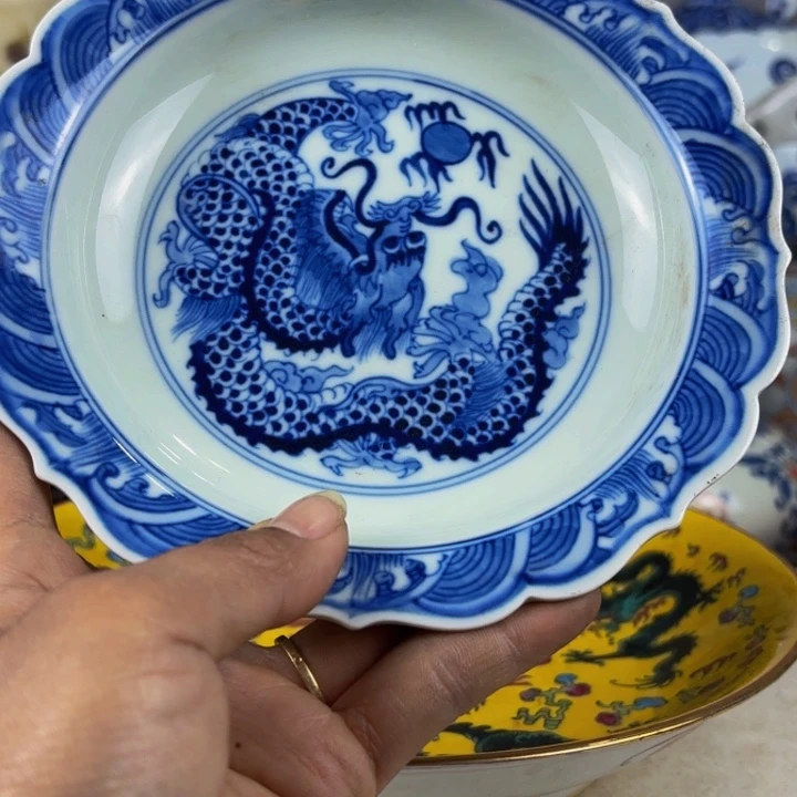 珍藏精品汝窑盘漏漏漏风**平