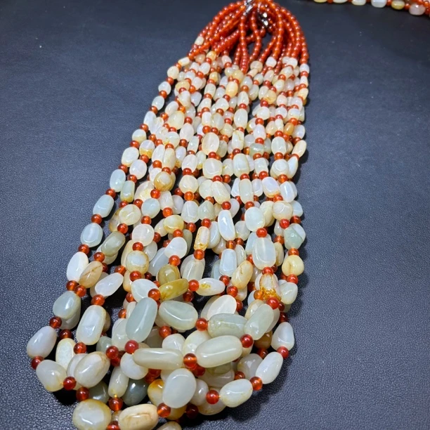 新疆和田玉 项链 基地质检 一物一证 拍一发一多样性发货