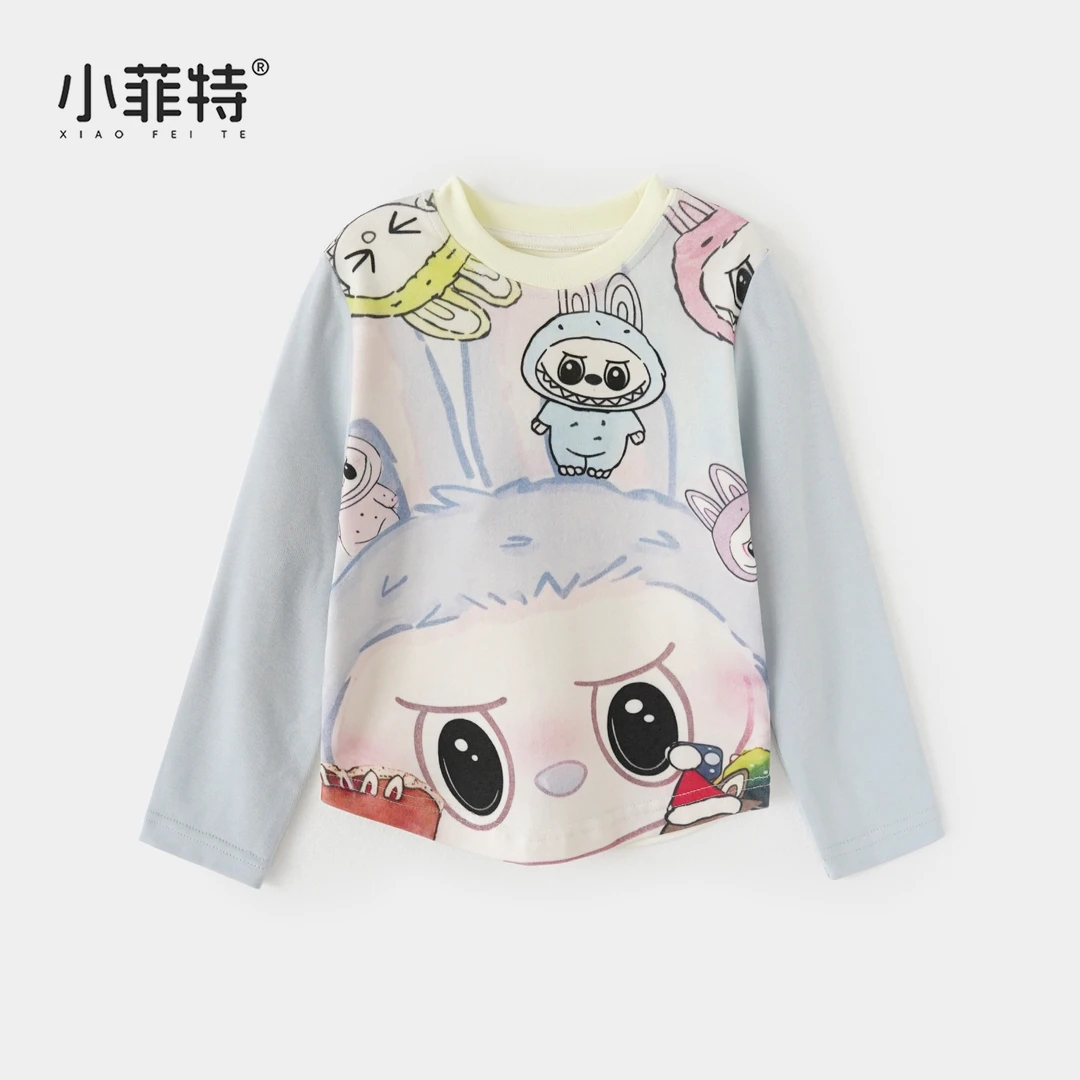 小菲特秋季女童卡通长袖T恤中大童洋气上衣儿童打底衫BGYQ52701