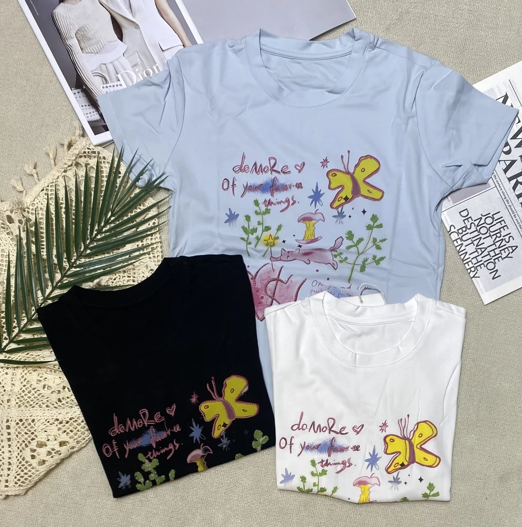 【MIDUO米多】（8508）女士夏季印花短袖上衣