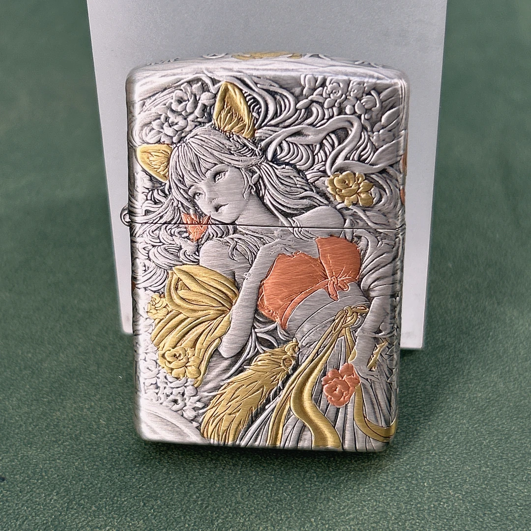 ZIPPO/之宝打火机   熏银涂山九尾   煤油打火机