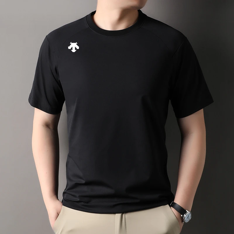 【海外撤柜 专卖店发货】轻奢高端男士夏季短袖t恤薄款运动速干防晒