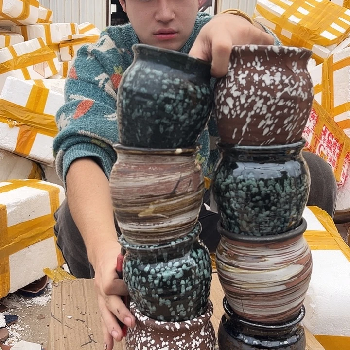 紫砂花盆宜兴紫砂粗陶花盆10/12